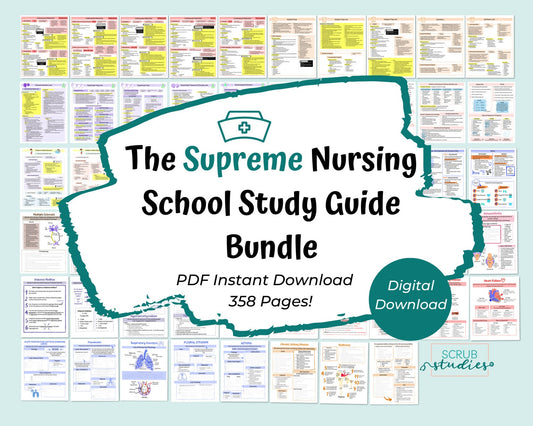 Supreme Nursing School Study Guide Bundle