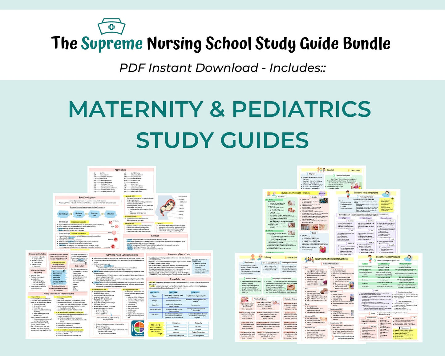 Supreme Nursing School Study Guide Bundle