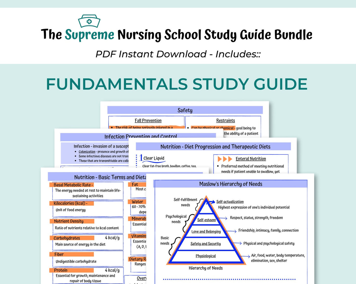 Supreme Nursing School Study Guide Bundle